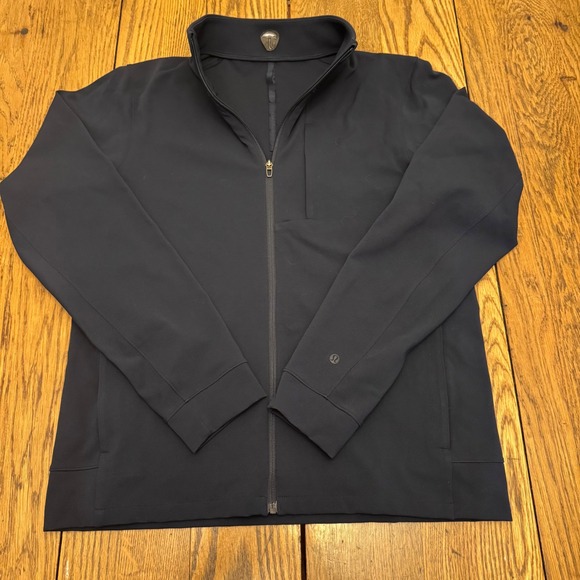 Lululemon Sojourn Jacket Mens L Black Full Zip Lightweight Athleisure Casual - Picture 1 of 15